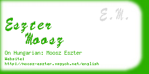 eszter moosz business card